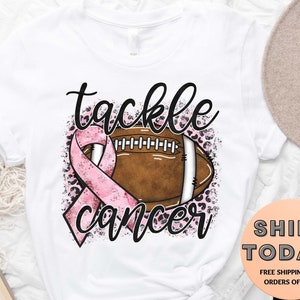 Tackle Breast Cancer Shirt, Breast Cancer Awareness, Breast Cancer T-Shirt, Breast Cancer Shirt, October Shirt, Football Shirt Bild 5