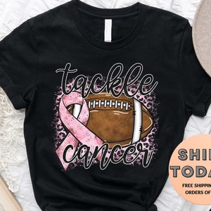 Tackle Breast Cancer Shirt, Breast Cancer Awareness, Breast Cancer T-Shirt, Breast Cancer Shirt, October Shirt, Football Shirt Bild 4