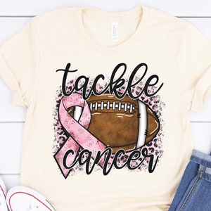 Tackle Breast Cancer Shirt, Breast Cancer Awareness, Breast Cancer T-Shirt, Breast Cancer Shirt, October Shirt, Football Shirt Bild 2