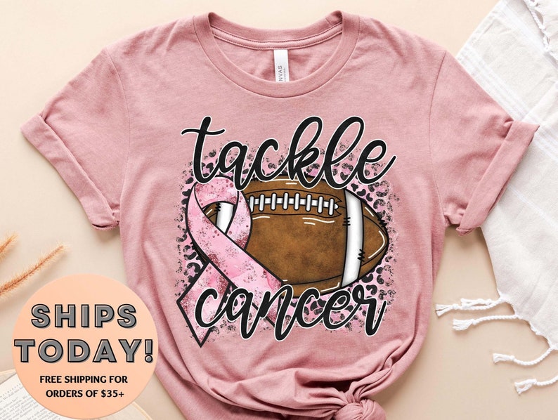 Tackle Breast Cancer Shirt, Breast Cancer Awareness, Breast Cancer T-Shirt, Breast Cancer Shirt, October Shirt, Football Shirt Bild 1