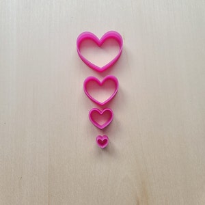 Heart Polymer Clay Cutters, Polymer Clay Cutters for Jewelry, Polymer Clay Cutters Set, Polymer Clay Cookie Cutters, Clay Earring Cutters