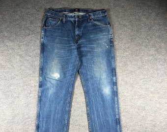 Vintage Wrangler Jeans - 90s Light Wash Denim, Distressed Faded Blue, Classic American Fashion, Unique Gift for Denim Lovers