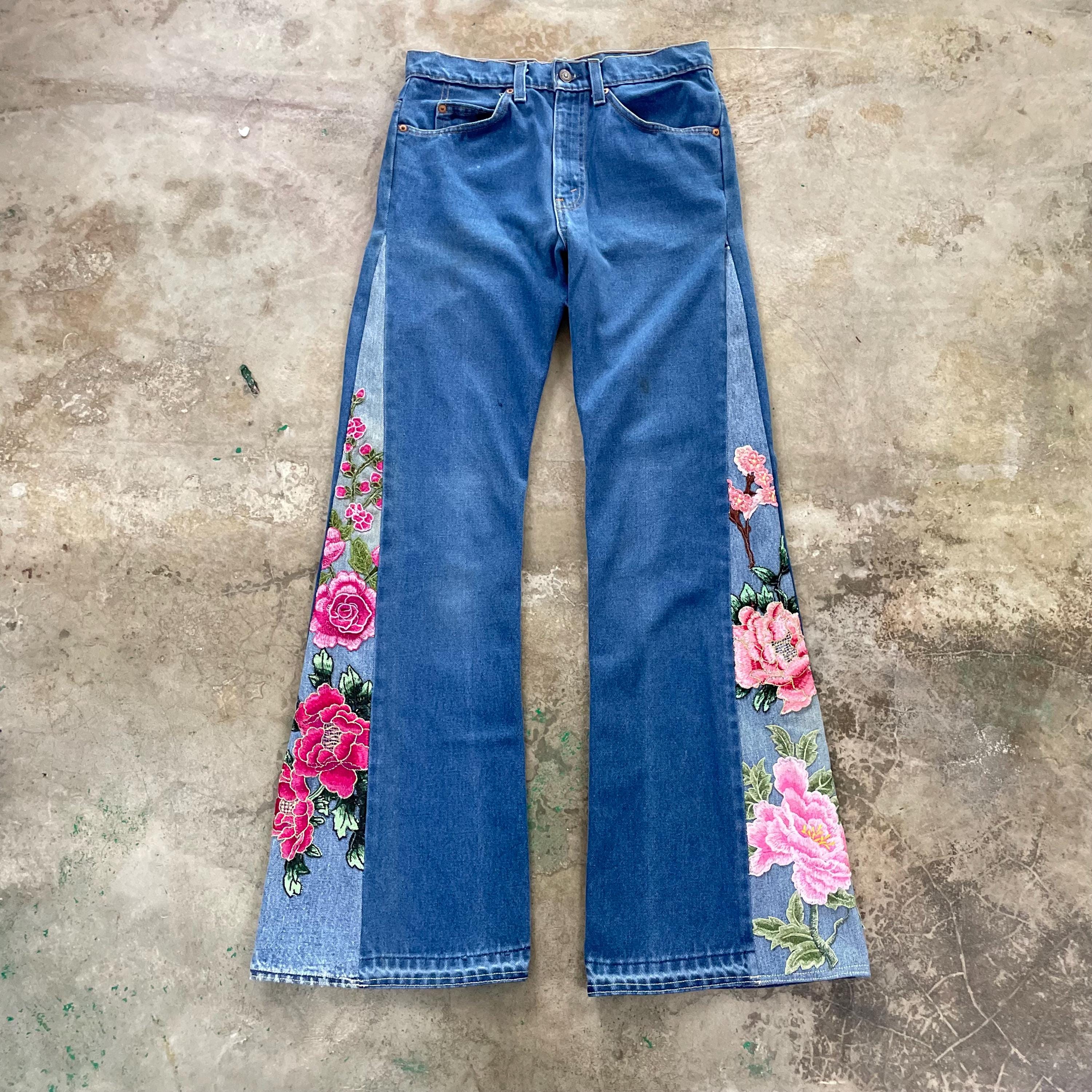 Levis floral jeans - Etsy 日本