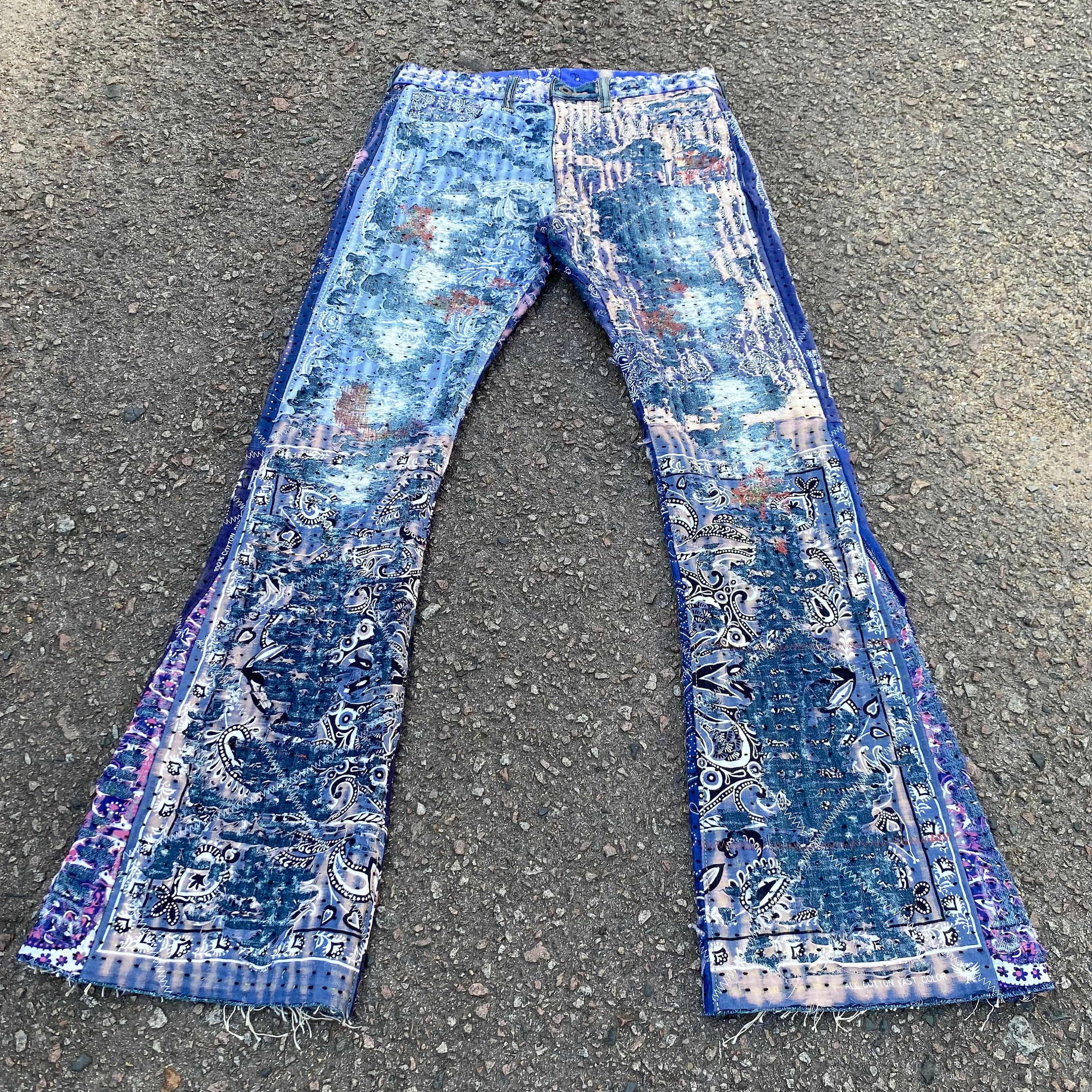30 X 32 Rare Vintage 90s Kapital Jeans Handcrafted Boro 30 X 32 Rare Vintage 90s Kapital Jeans Handcrafted Boro