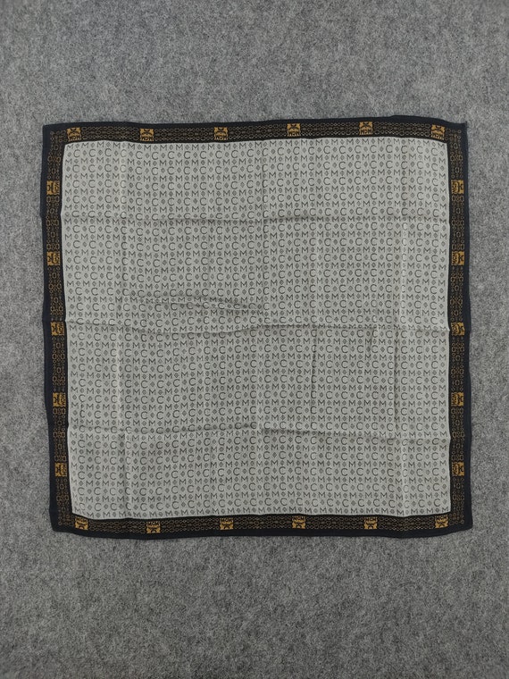MCM Handkerchief 90s Vintage Tartan & Leopard Pri… - image 2