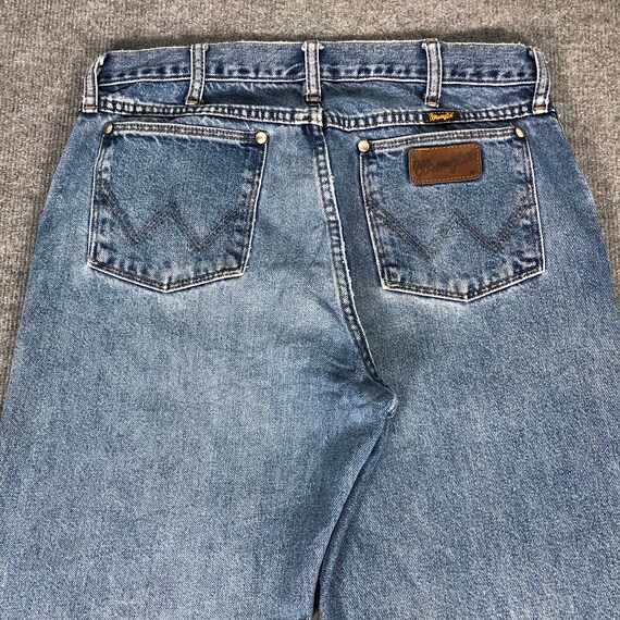 32 x 35.5 Vintage Wrangler Jeans - 90s Light Wash… - image 6