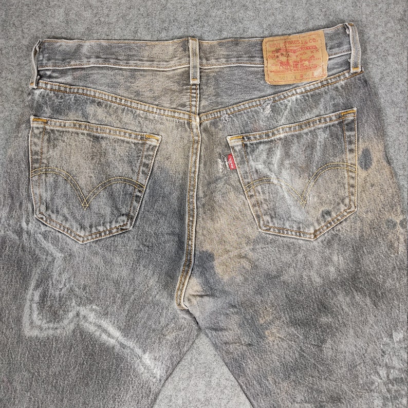 33 X 27.5 Vintage Levis 501xx Jeans Light Wash Distress Faded - Etsy