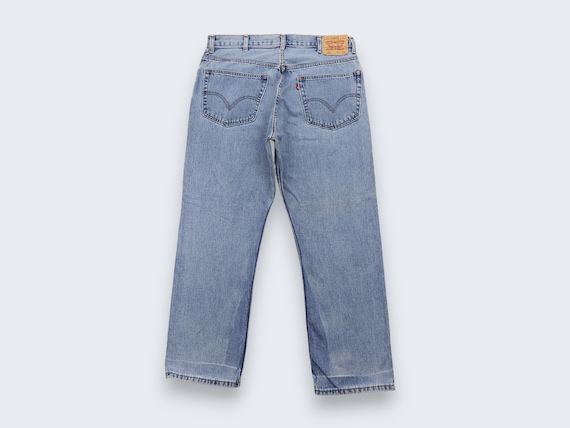 36 X 30 Vintage Levis 505 Jeans Light Wash Distress Faded Medium 