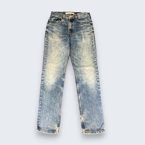32 x 34.5 Vintage Levis 516 Slim Fit Jeans Ripped Denim Red Tab Faded Grunge Style Vintage Denim Unisex Jeans Mom Jeans