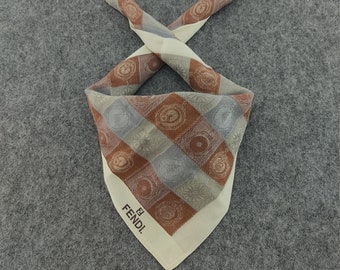 Accessoires Sjaals & omslagdoeken Bandanas FH224 FENDI Monogram Authentieke Halsdoek Zakdoek Bandana