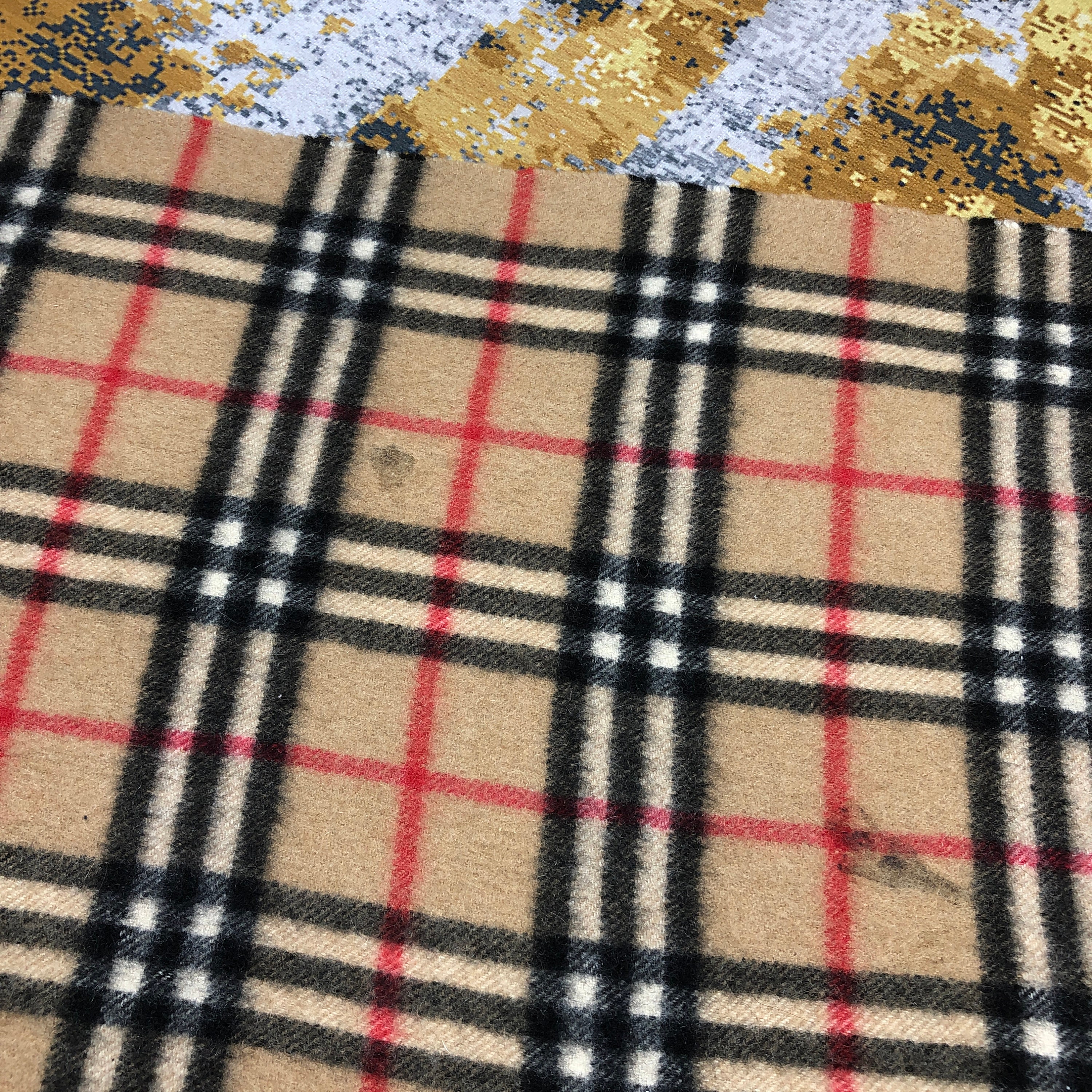 Authentic Vintage 90s Burberry Scarf Muffler Nova Check Cashmere