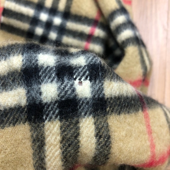 Authentic 90s Vintage Burberry Scarf - Wool Cashm… - image 4