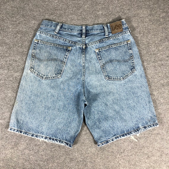 34 x 9 Vintage Lee Jeans Short Jeans Light Wash D… - image 2