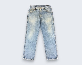 Vintage Wrangler Jeans - 90s Light Wash Denim, Distressed Faded Blue, Classic American Fashion, Unique Gift for Denim Lovers