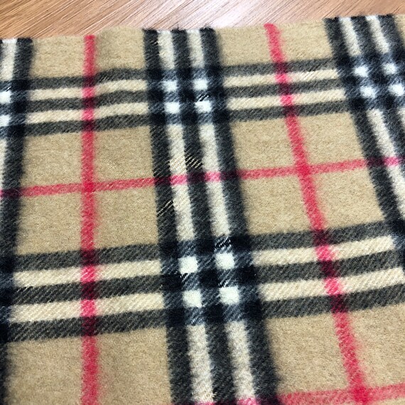 Authentic 90s Vintage Burberry Scarf - Wool Cashm… - image 5