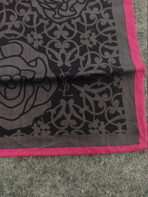 Yves Saint Laurent Floral Handkerchief, Rare 90s … - image 3