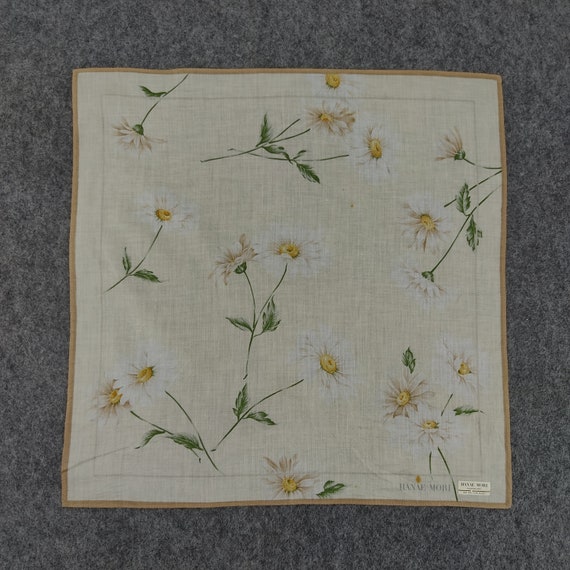 Vintage Hanae Mori Handkerchief - 90s Floral Japa… - image 2