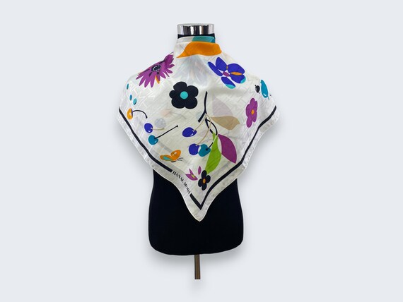 Authentic Vintage Hanae Mori Scarf Spring Summer … - image 1