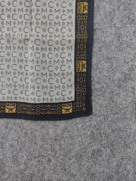 MCM Handkerchief 90s Vintage Tartan & Leopard Pri… - image 3