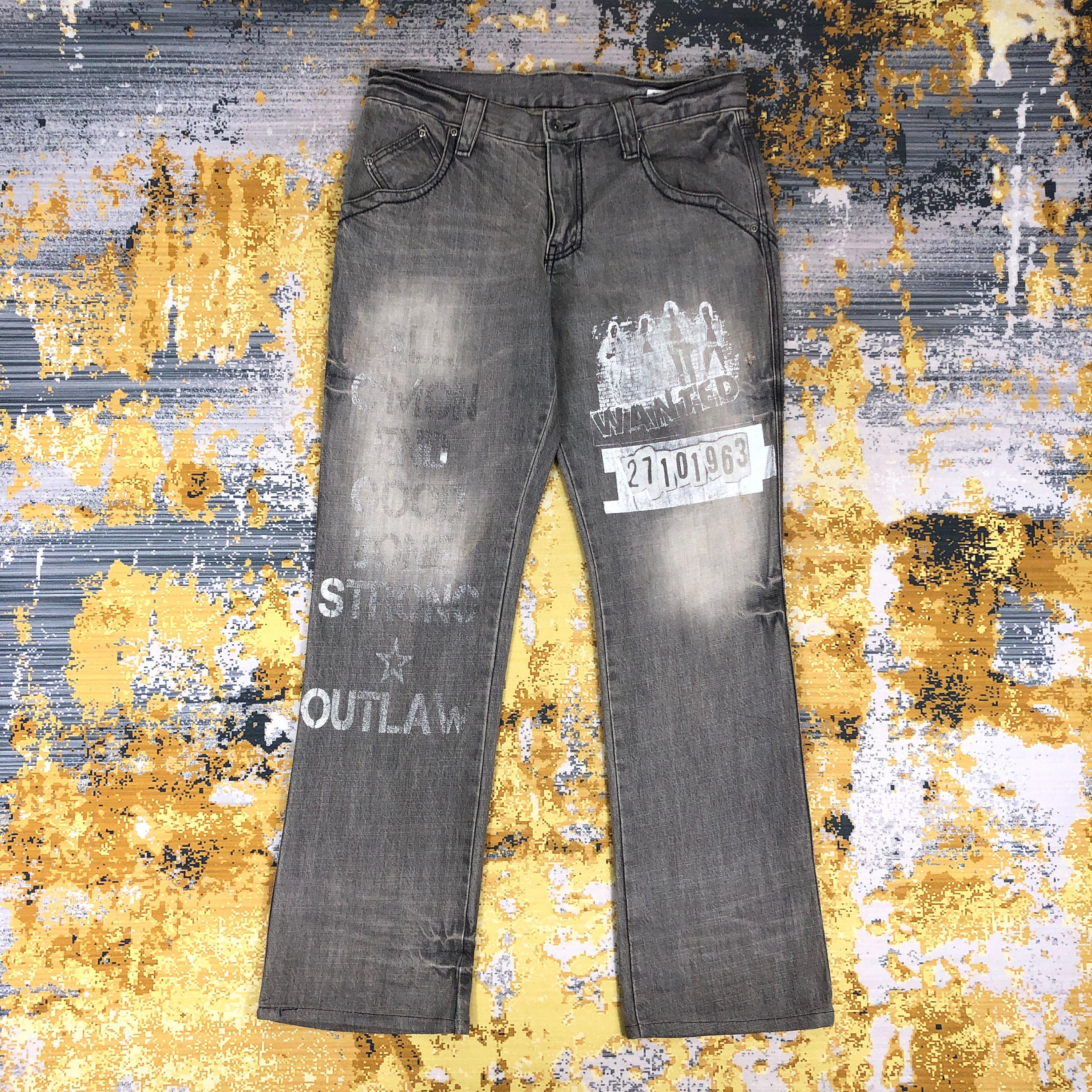 Vie hele Tilgængelig 33 X 31 Vintage Semantic Design Jeans Distress Faded Medium - Etsy
