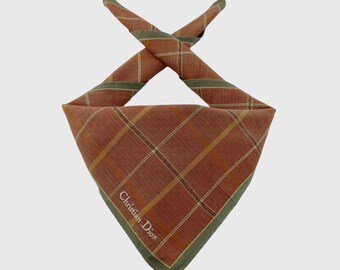 Rare 90s Christian Dior Handkerchief Elegant Vintage Fashion Accent, Ideal Designer Gift for Him or Her