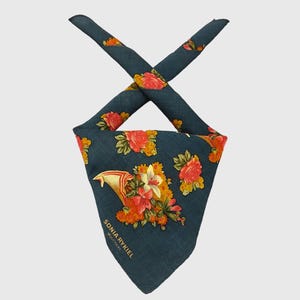 90s Authentic Vintage Sonia Rykiel Handkerchief Neckerchief Headband Bandana Babushka Wrap Authentic Accessories Gift Summer gift for mum