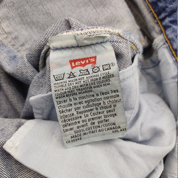 35 X 32 90s Vintage Levis 501 Jeans Light Wash Distress Faded
