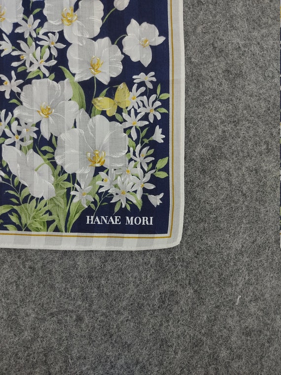 Vintage Hanae Mori Handkerchief - 90s Floral Japa… - image 3
