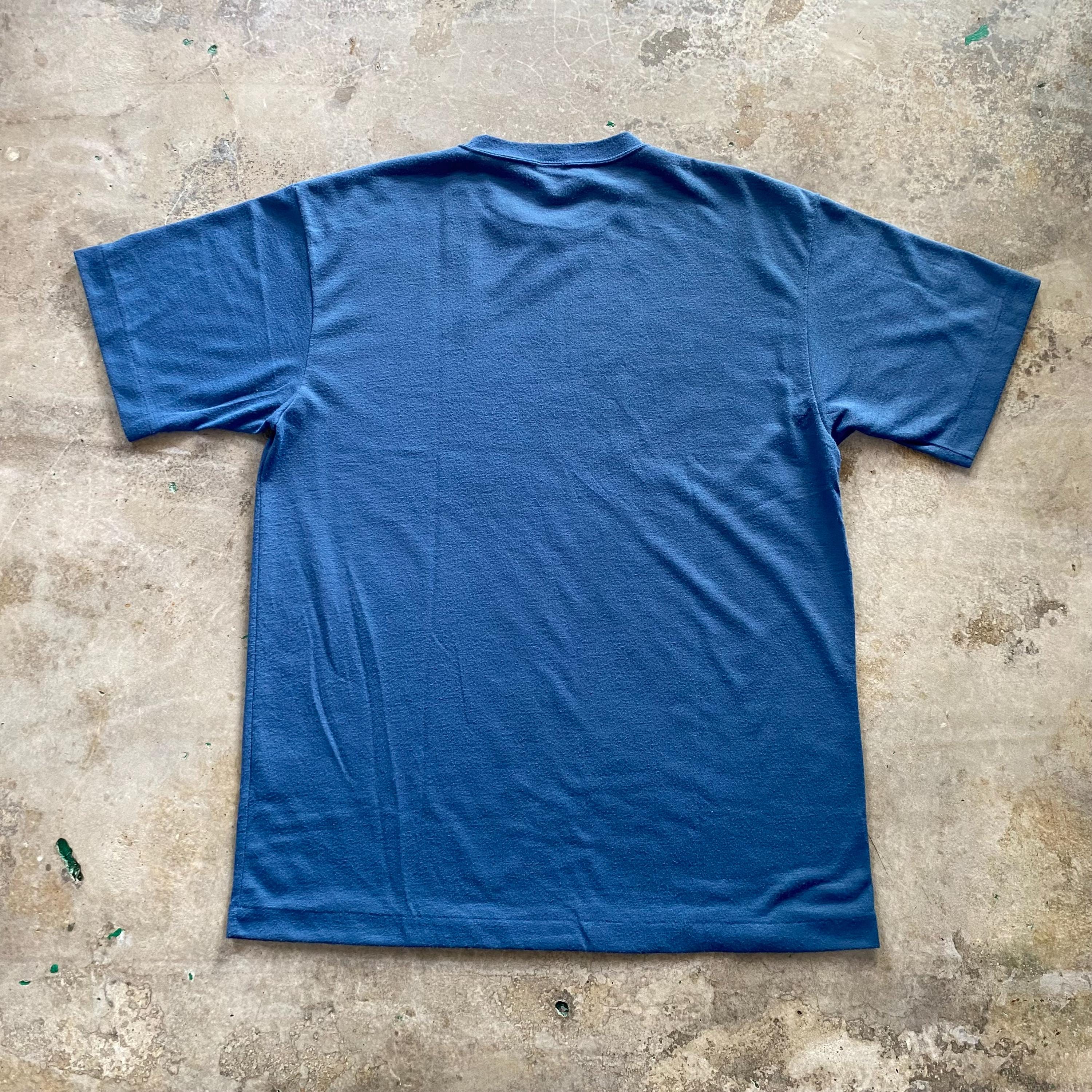 90s PROPERTY OF MA BELL シャツ ブルー Tシャツ Vintage 90s Mont Bell T Shirt, Faded Blue Short Sleeve Tee
