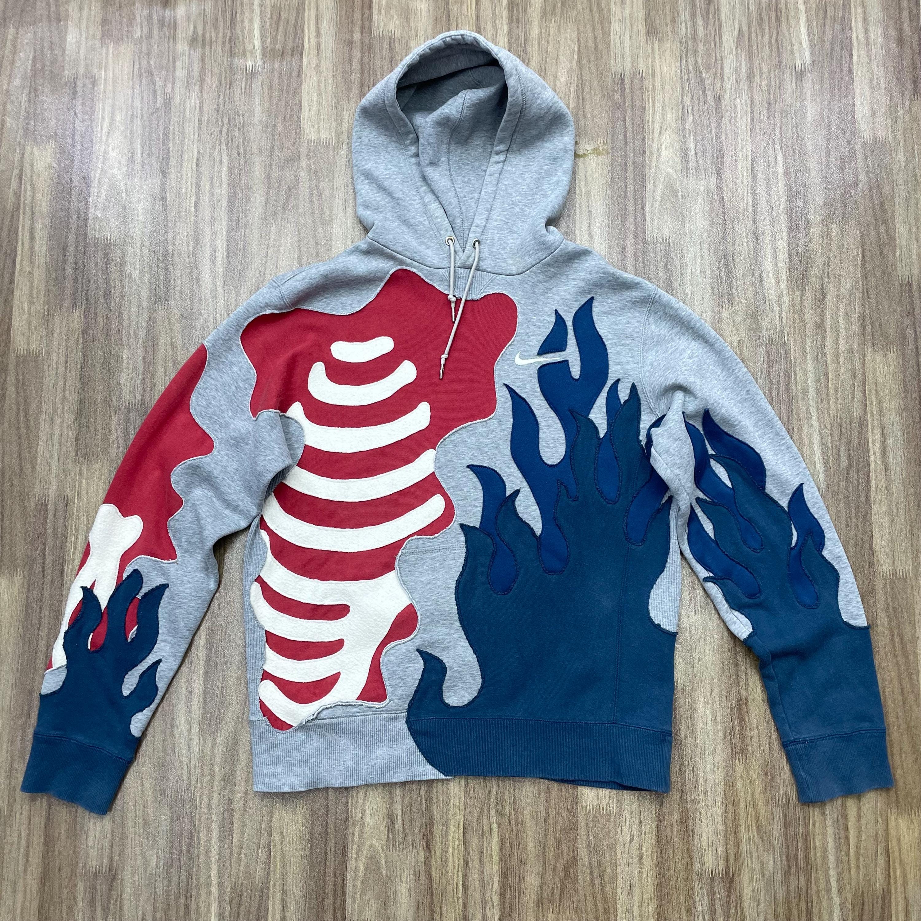 Nike Patchwork Custom Reworked Hoodie - Etsy