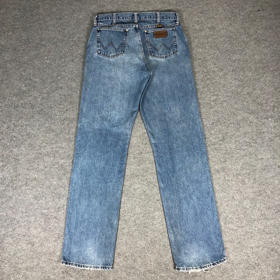 32 x 35.5 Vintage Wrangler Jeans - 90s Light Wash… - image 3