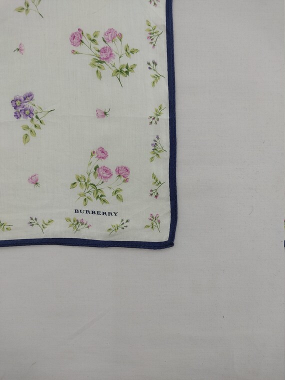 Burberry Floral Handkerchief Authentic Vintage 90… - image 3