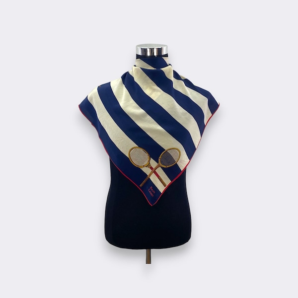 foulard en soie Ralph Lauren vintage, silencieux d'art des années 90, foulard carré élégant, parfait pour les amateurs de mode, cadeau idéal pour les amateurs de style