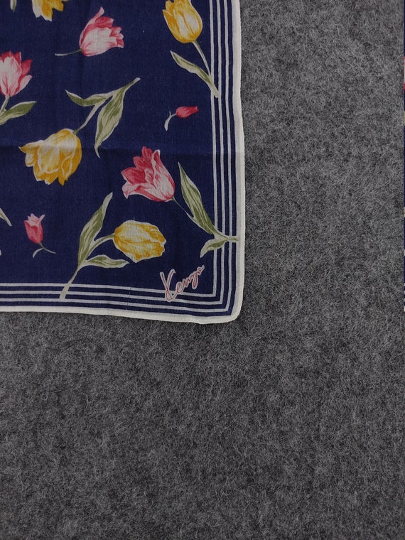 Authentic Kenzo Handkerchief, 1990s Floral Print,… - image 3