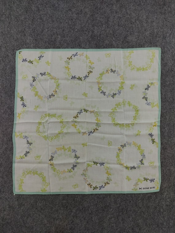 Vintage Hanae Mori Handkerchief - 90s Floral Japa… - image 2