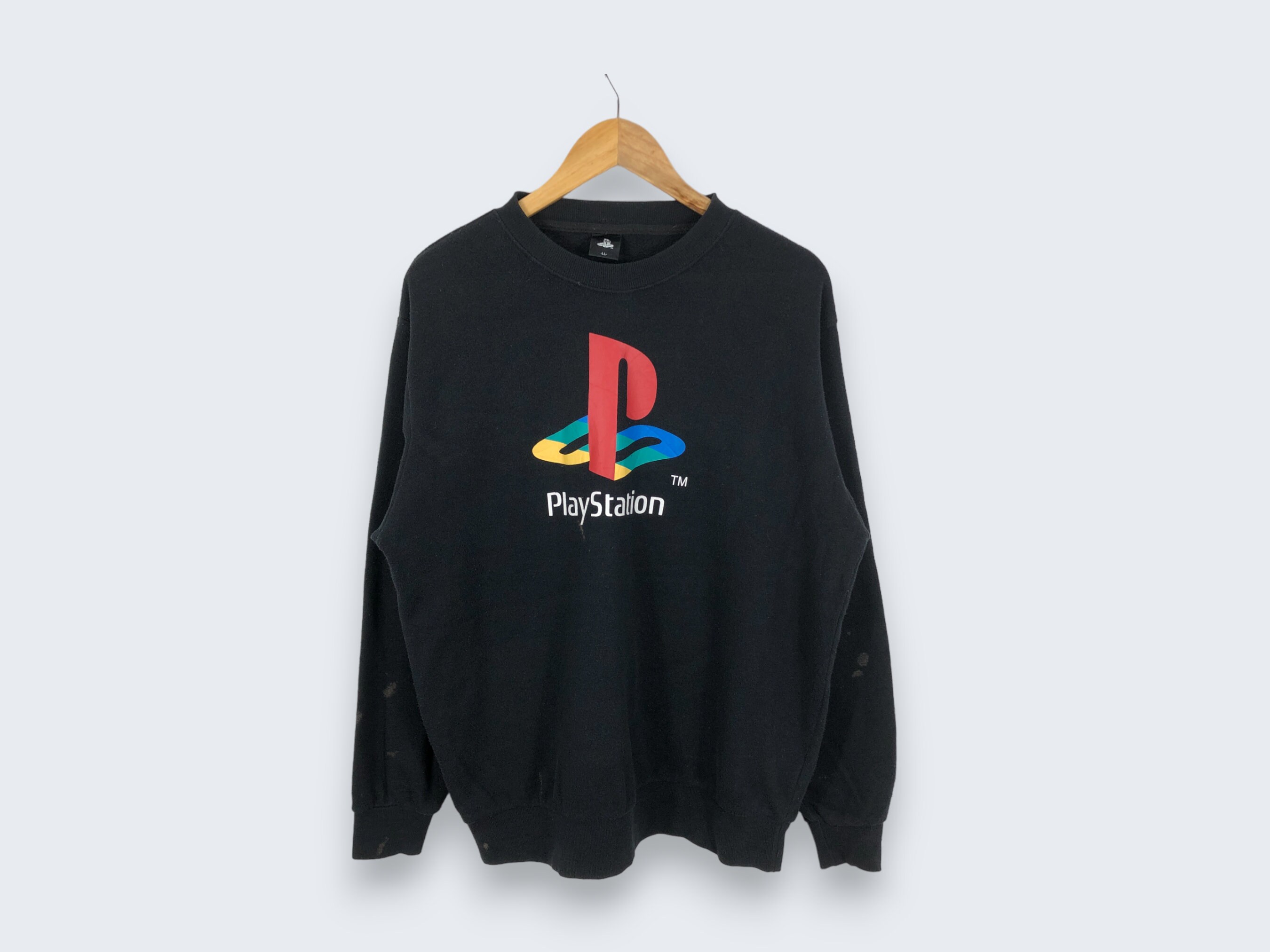 Vintage Playstation Sweatshirt Japanese Brand Faded Sweatshirt Sweater Jumper Pull Over Black Fit Large Etsy UK
