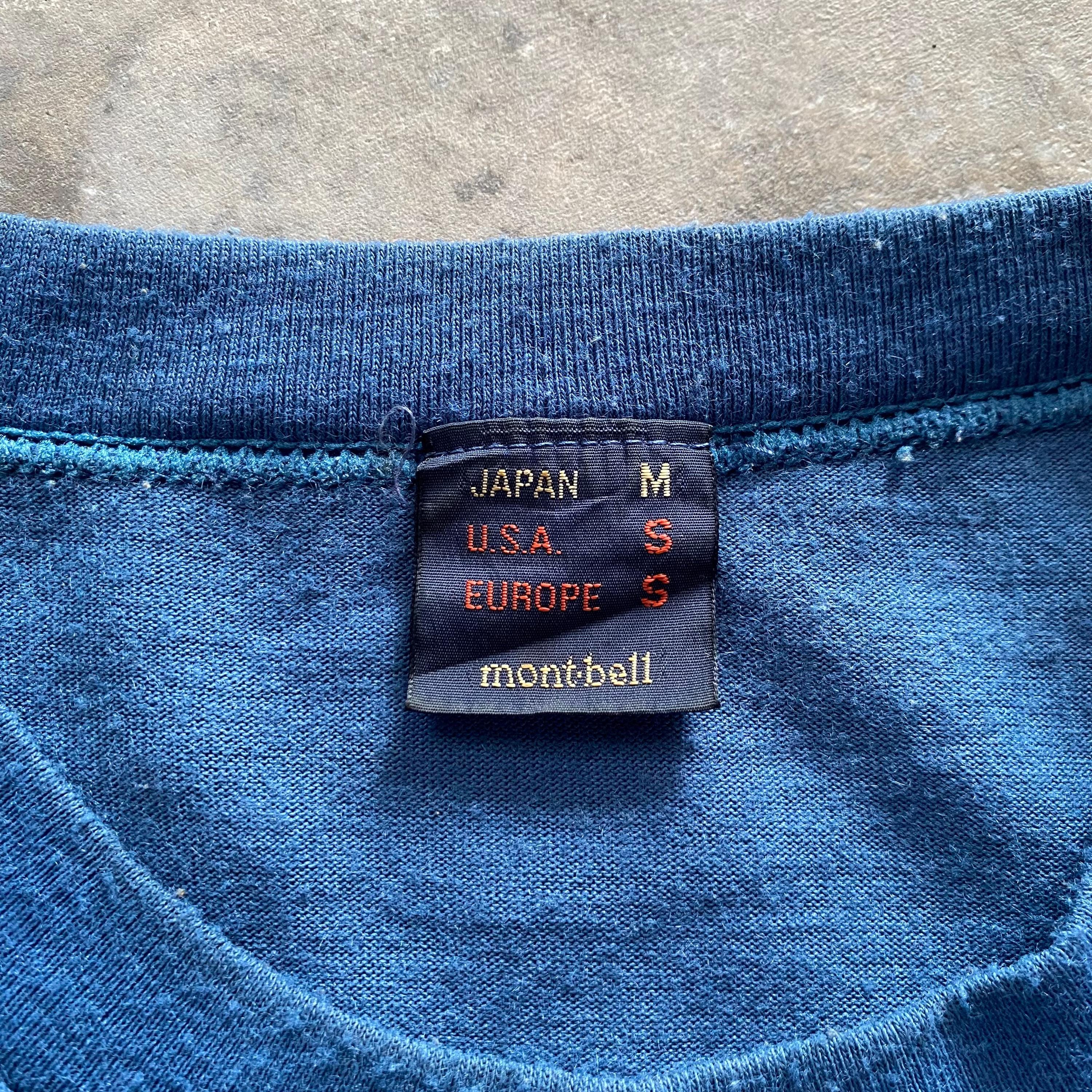90s PROPERTY OF MA BELL シャツ ブルー Tシャツ Vintage 90s Mont Bell T Shirt, Faded Blue Short Sleeve Tee