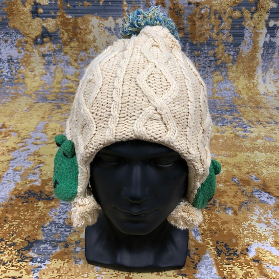 Vintage Ear Flap Hat Knit Retro Style Vintage Bea… - image 2