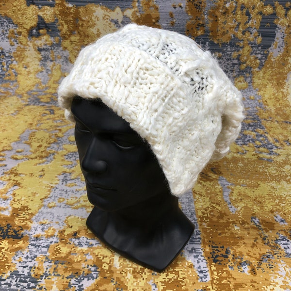 Vintage Sorridere Aran Isle Beanie Knitted Crochet Hats Beanie Knit Unisex No Pompom Hat Men Women Winter Gifts Fashion Warm Cozy Soft Hat