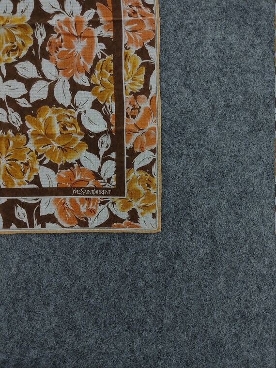 Yves Saint Laurent Floral Handkerchief, Rare 90s … - image 4