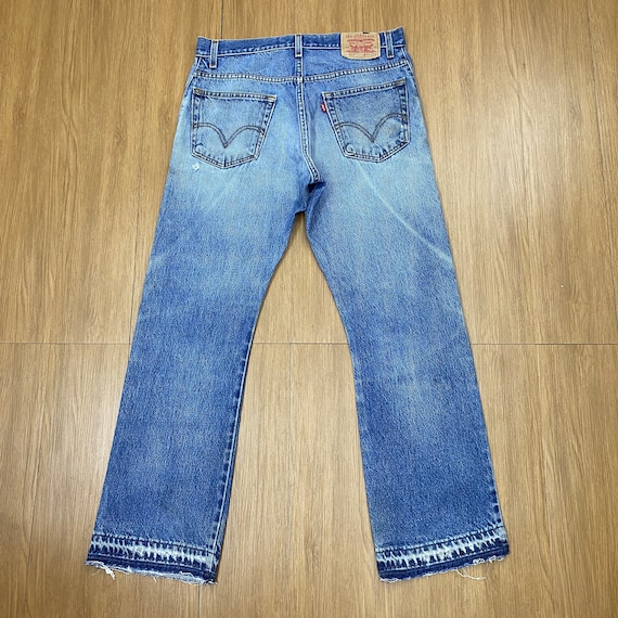 34 x 31 Vintage Levis 517 Jeans Light Wash Distre… - image 2