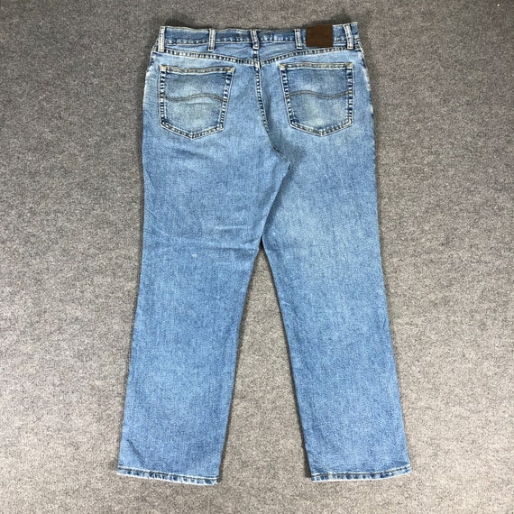 38 x 30 Vintage Lee Jeans Light Wash Distress Fad… - image 2