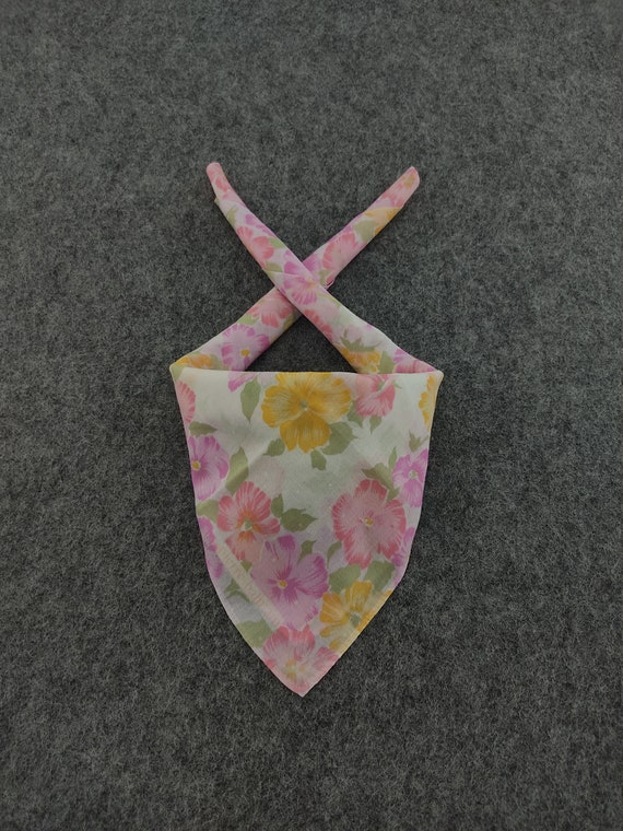 90s Vintage  Pierre Balmain Handkerchief Neckerch… - image 1