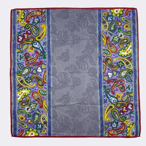 90s Authentic Vintage Yukiko Hanai Handkerchief Neckerchief Headband Bandana Wrap Authentic Accessories Gift Summer for mum Pocket Square