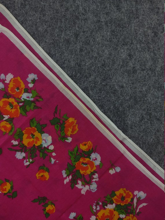 Authentic Kenzo Handkerchief, 1990s Floral Print,… - image 5