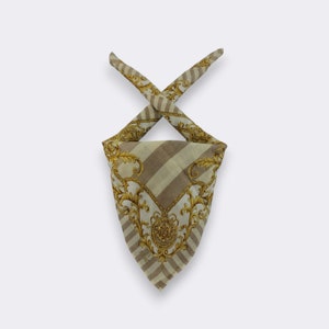 Vintage Fendi Silk Handkerchief 90s Designer Cotton Bandana, Luxury Pocket Square, Unique Collector&#39;s Gift