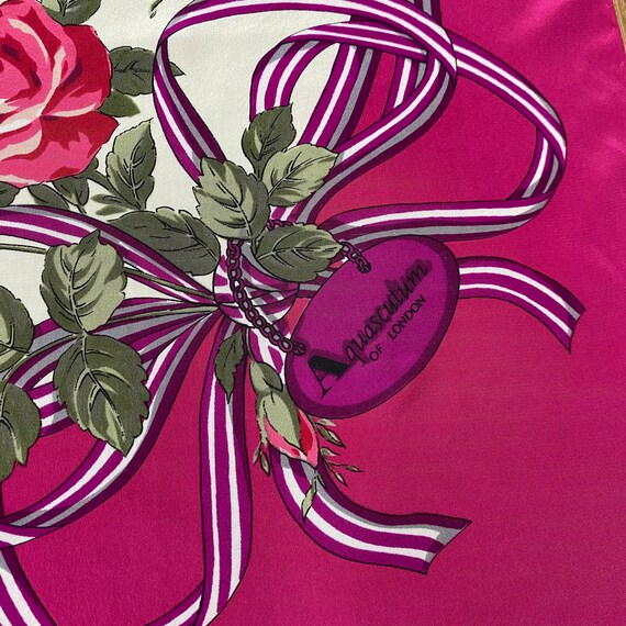 Vintage Aquascutum Scarf - Elegant Floral Silk Sq… - image 6