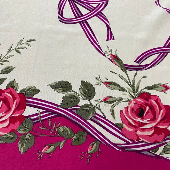 Vintage Aquascutum Scarf - Elegant Floral Silk Sq… - image 5