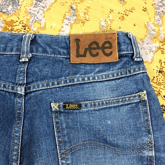 27 x 29.5 Vintage Lee Riders Jeans Light Blue Was… - image 7