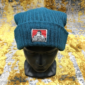 Vintage Ben Davis Ribbed Retro Style Vintage Beanie Hat Warm & Stylish Ideal for Cold Weather Great Birthday Gift for Vintage Aficionados